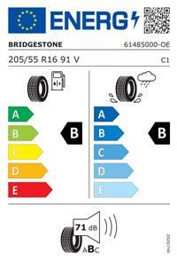 Efficiency label - BRIDGESTONE, ECOPIA EP150 205/55 R16